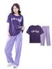 Beatgos Stretch-Baumwoll-Pyjama und Loungewear Süßes Sommer-Kühlmaterial 232 Damen-Set, (Größe XL)
