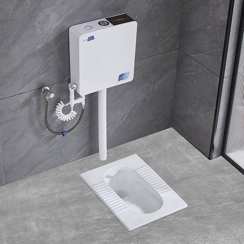 Ceramic Squat Toilet with Flush Tank and Front Drainage