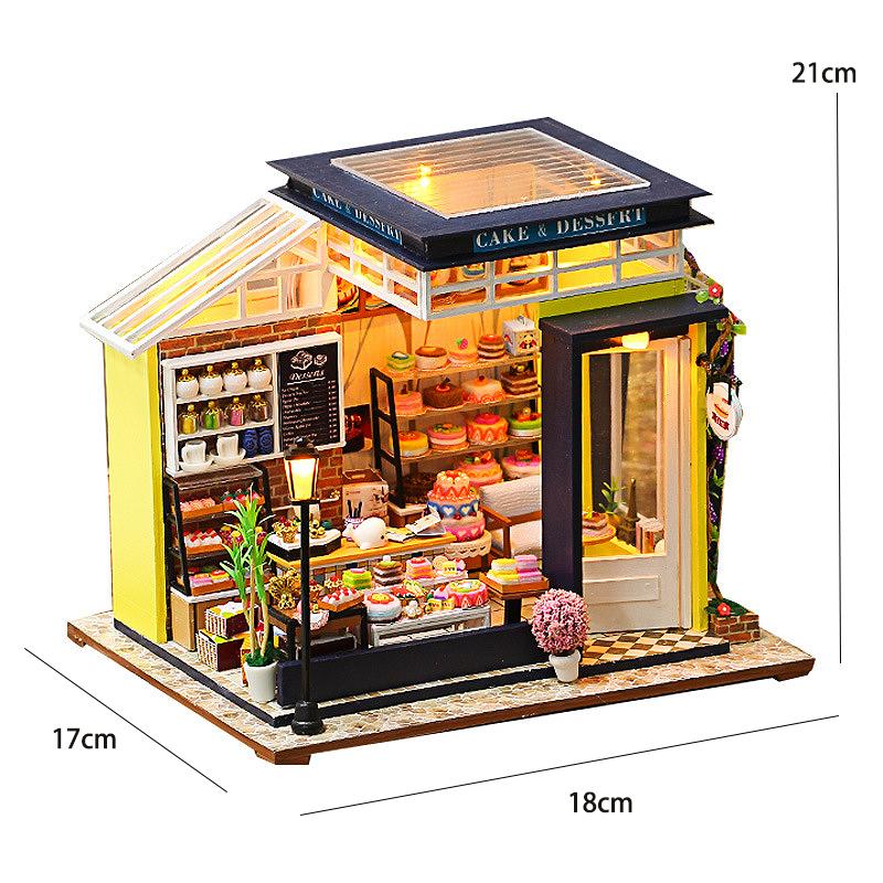 Doll House Minature Dollhouse Kits 3D Puzzle Assembly Building Model Toys With Furniture Lighting Wooden Crafts Birthday Gifts