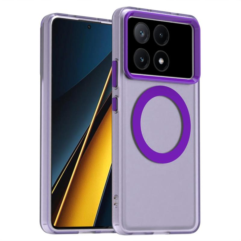 

For Xiaomi Poco X6 Pro Case Magsafe Wireless Charging Cover Xiaomi Poco X6 Pro 5G Matte TPU Phone Bumper For Xiaomi Poco X6 Pro For Poco X6 Pro