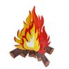 Fake Flame 3D Realistic Art Paper Red Vivid Artificial Safe Campfire for Festival