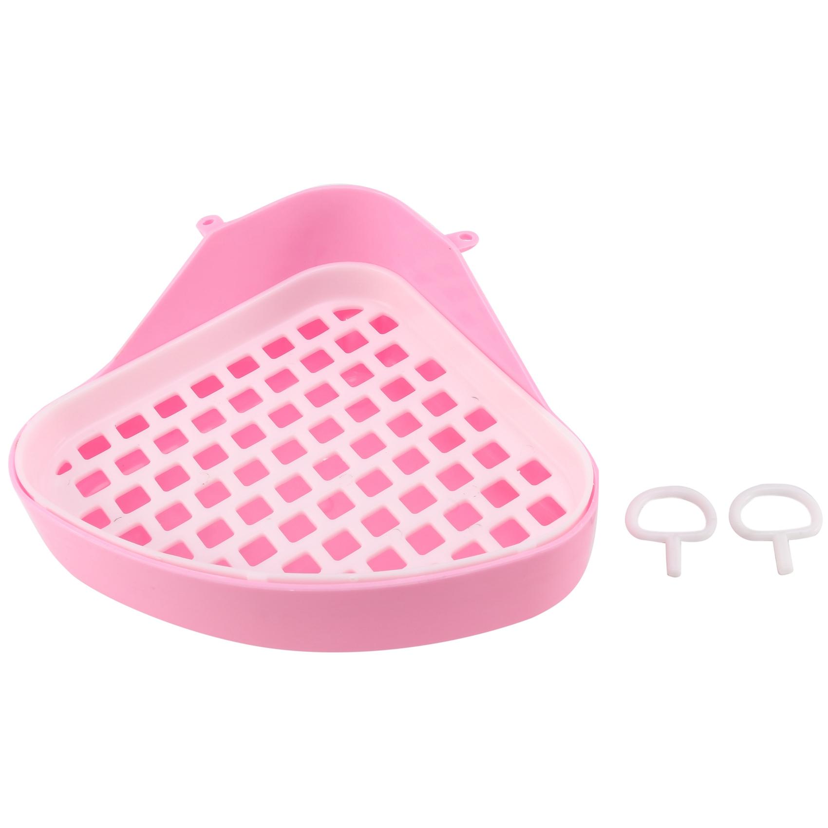 ABBY- Toilet Litter Tray,Small Animal Toilet Corner Potty, Pet Litter Trays Corner For , Hamster розовый