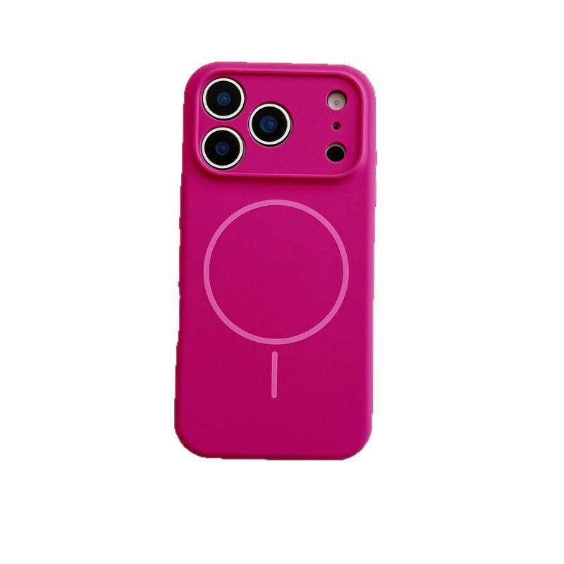 Applicable to iPhone17 liquid silicone mobile phone case, thin ring magnetic suction 1514 Apple 16Promax protective case, new model.