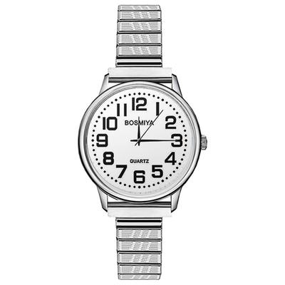 Cute and Stylish Analog One Size Fits Stainless Steel Strap Quartz Silver Perfect Gift for Day Women's Watch, Waterproof Display, Most, Bracelet,