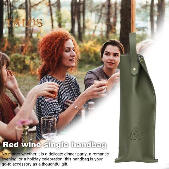 Wine Bag Elegant Stylish Champagne Wine Bottles Tote Carrier Fake Leather Wine Packaging Bag for Home