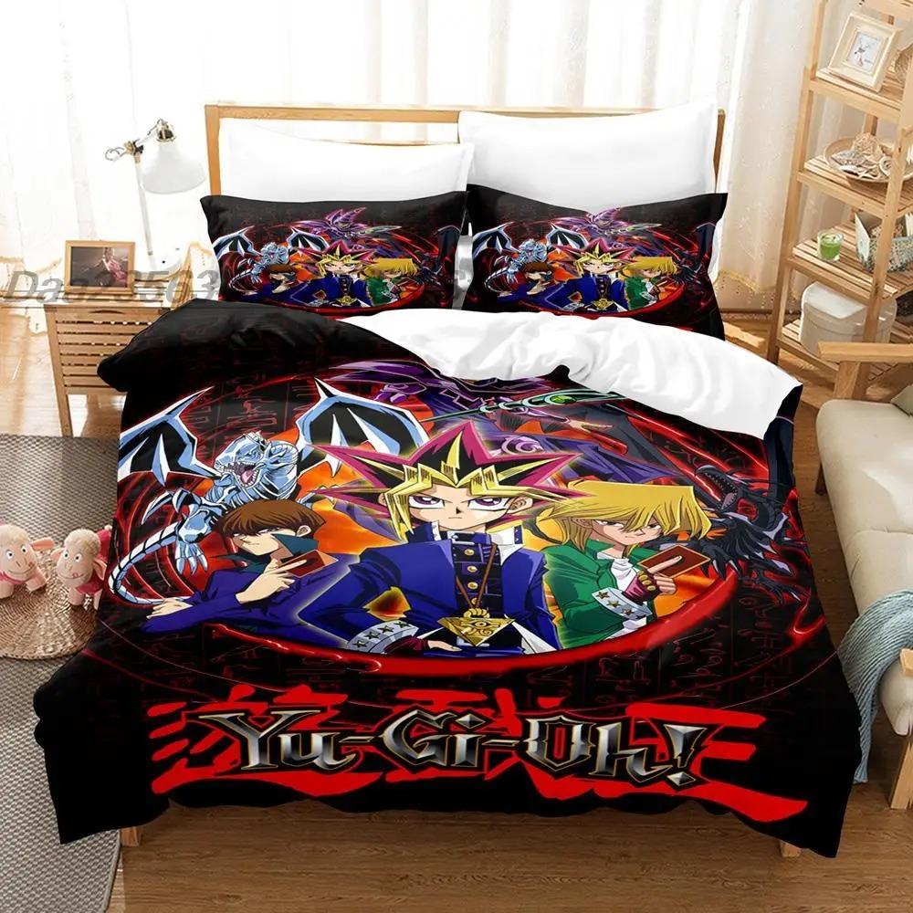 Yu Gi Oh Bedding Set Single Twin Full Queen King Size Bed Set Aldult Boys Bedroom Duvetcover Sets 3D Print Anime  Kawaii