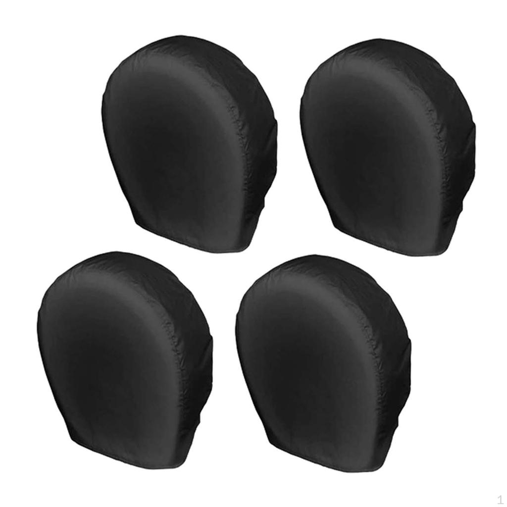 4Pcs Tire Covers Oxford Cloth Wheel Protection Cover Waterproof Sunproof for Trailer, Camper