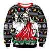 New Christmas Santa Claus Ugly Fashion Casual 3D Digital Printing Personalized Round Neck Long Sleeve Pullovers