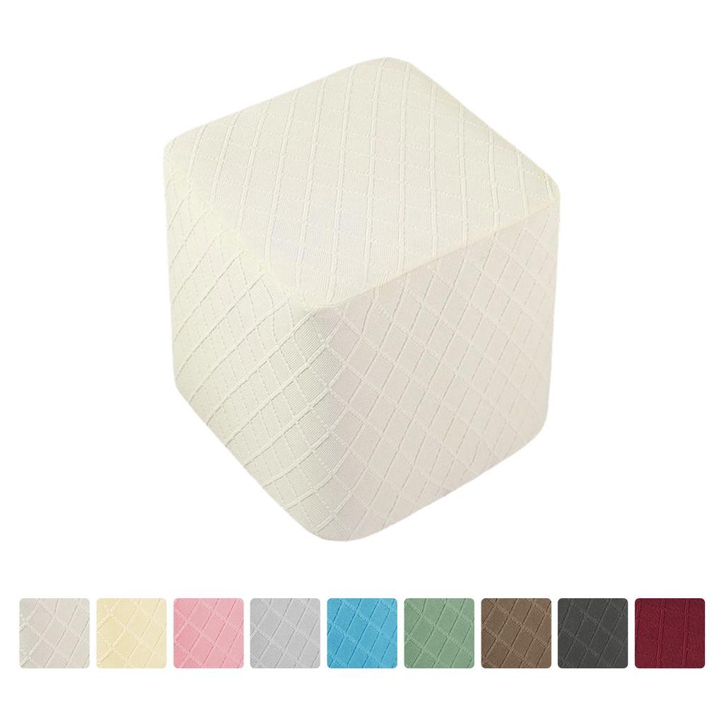 Stretch Ottoman Cover Stool Protector Ottoman Slipcovers for Living Room