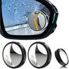 2Pcs 360° Rotatable Blind Spot Mirror for Car HD Crystal Glass Wide Angle Wing Mirror Waterproof Durable Traffic Safety