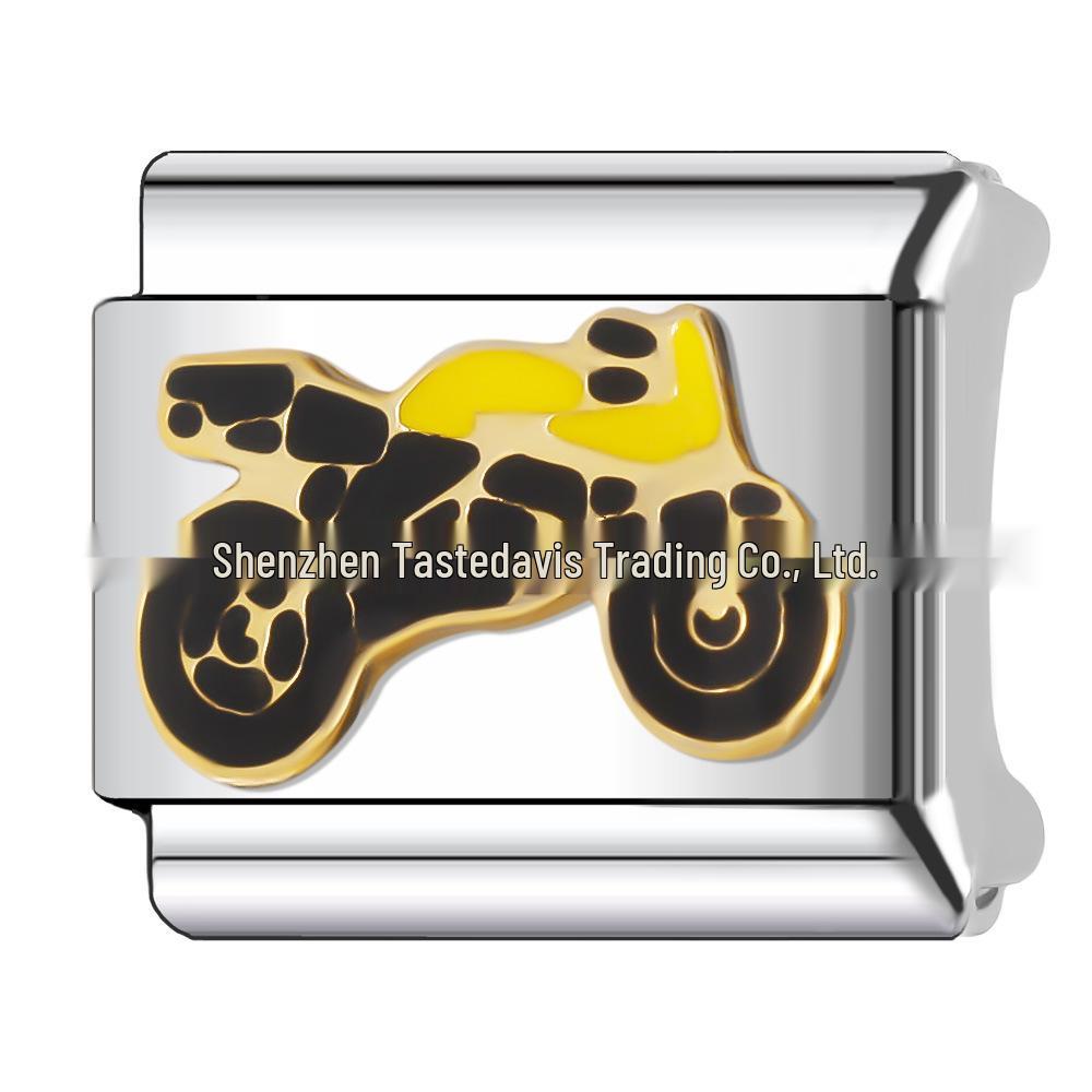 9MM Ball Plane Series Cartoon Module Charm Bracelet - DIY Stainless Steel Jewelry Gift