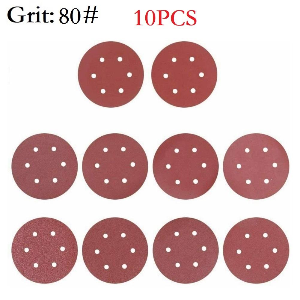 Newest Sandpaper 10PCS 40-2000grit 6 Hole 9inch/225mm Alumina Hot Sale