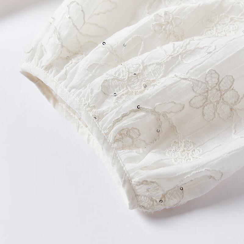 Women's Embroidered Babydoll Top & Shorts Set