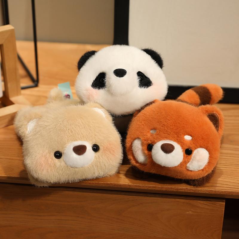 Cute Adorable Mini Animal Plush Toys Lying Rabbit Fox Elephant Capybara Panda Penguin Doll Creative Table Car Decor Pillow Gift