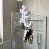 Yousheng Crochet pour Porte de Douche en Verre Gecko Forme d'Animal Imprimée en 3D Porte-Serviettes Peignoir Porte-Serviettes Porte de Douche sans Cadre Décoratif