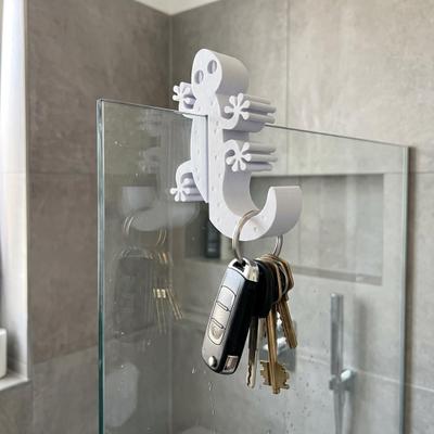 Yousheng Gecko Bathroom Glass Door Hook 3D Printed Animal Shape Towel Robe Towel Hanger Frameless Shower Door Decorative