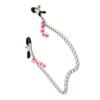 1 Pair Adjustable Nipple Clamps with Long Metal Chain and Colorful Beads Women Fetish Flirt Bondage Sex Toys
