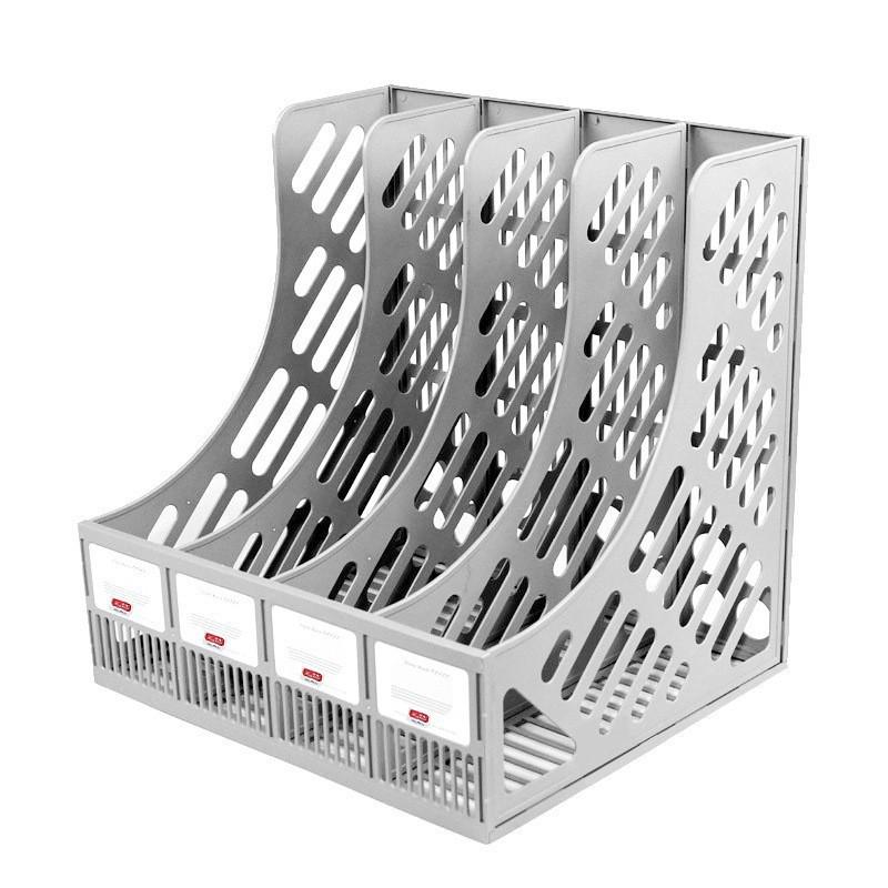 Four-Tier Plastic File Holder & Desktop Storage Organizer.