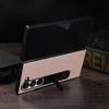 For Samsung Galaxy Z Fold 6 Case Luxury PU Leather + TPU Cross Line Kickstand Back Folding Cover for Z Fold 6