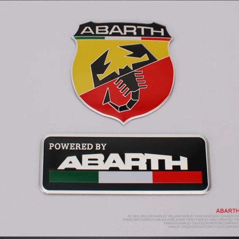 1Pc Car Metal Emblem Sticker Auto Trunk Decorate Decal Accessories For Abarth 500 Pulse Panda Tipo Strada 600 500L Mobi Doblo