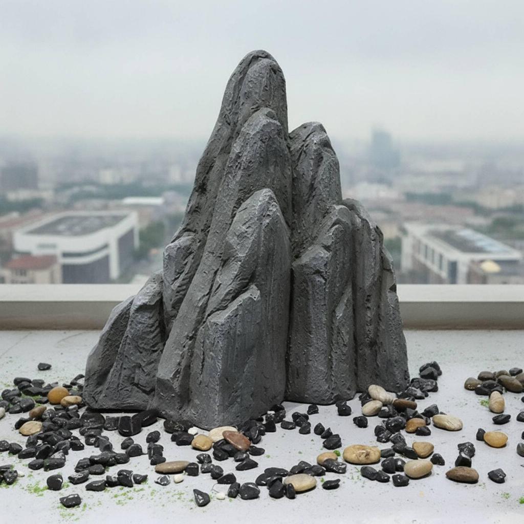 Fake Rock Landscape Sculpture Zenthemed Lightweight for Entryway