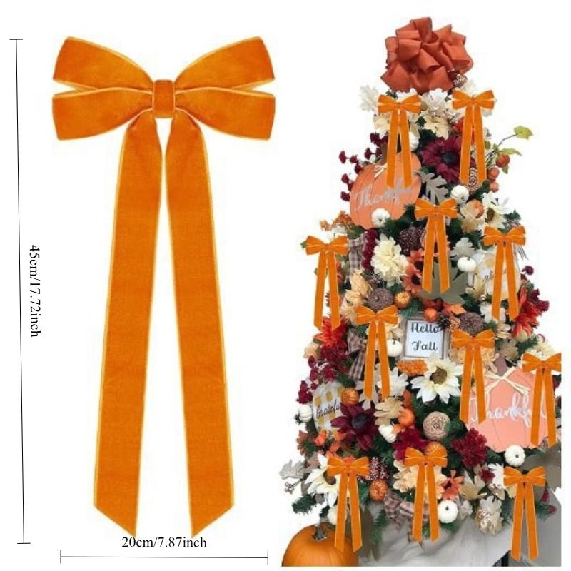 Christmas Tree Bow Decoration Velvet Home Etiquette Room Decoration Birthday Party Wedding Holiday Decoration