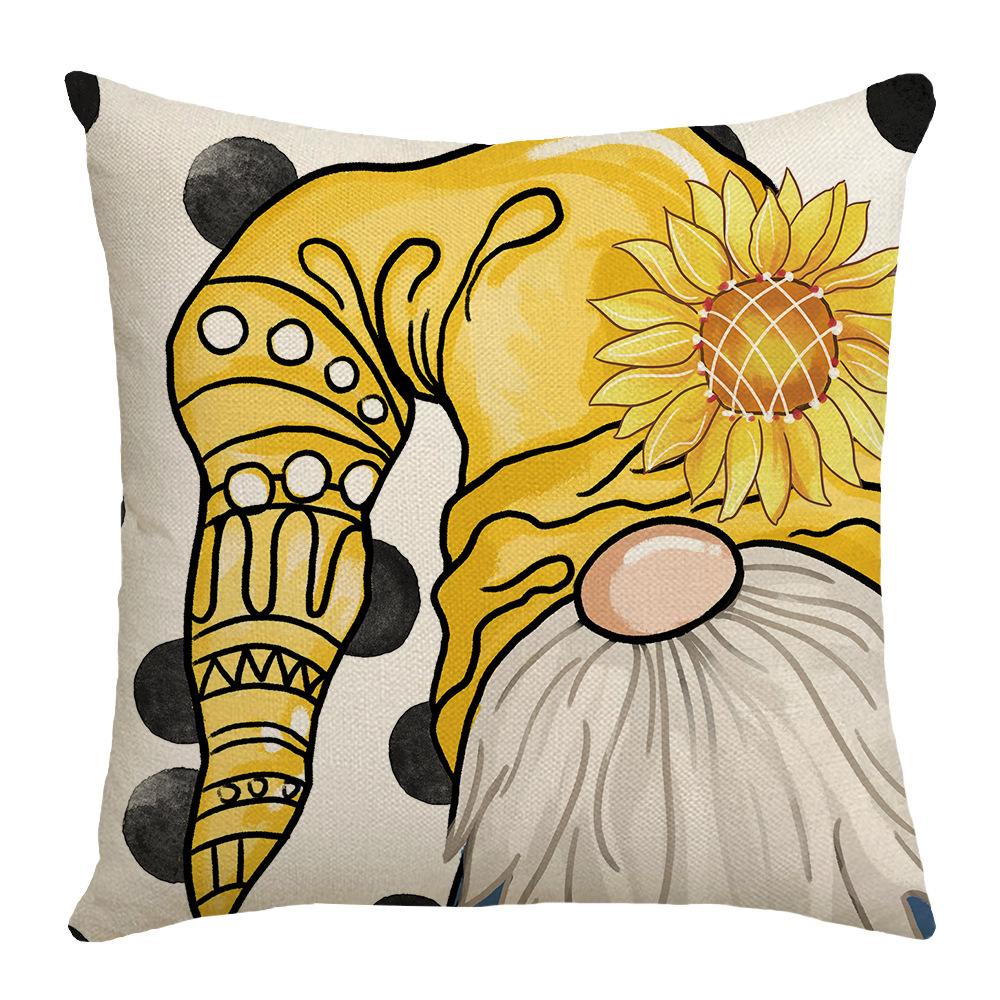Bee Day Pillow Cartoon Spring and Summer Sofa Pillow Living Room Decoration Sunflower New Printed Pillow Cover