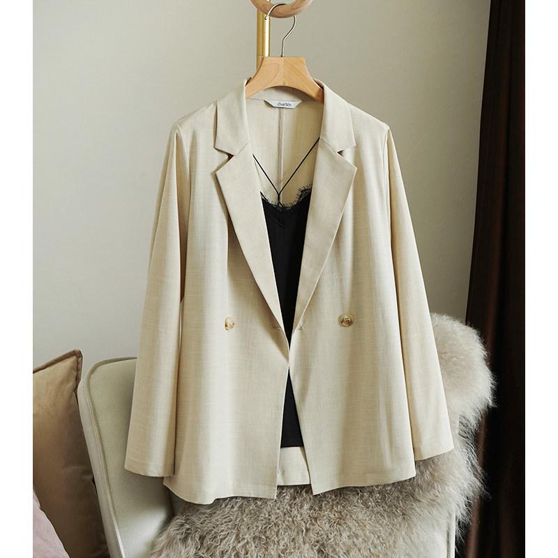 Εκκαθάριση Γυναικείο Λευκό Σιφόν Μπλέιζερ με Κοντό Μανίκι - Κολακευτικό Καλοκαιρινό Σακάκι