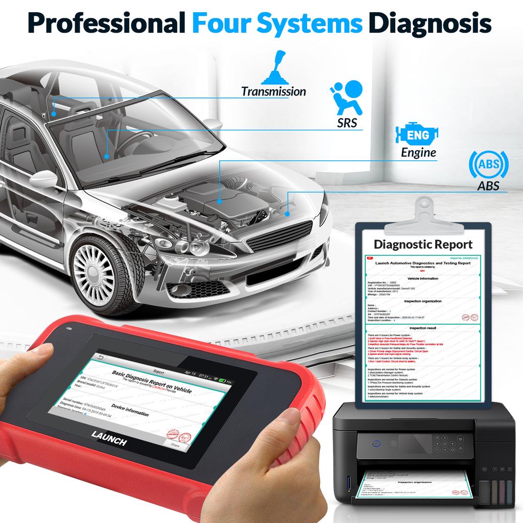 [Clearance sale] LAUNCH X431 CRP123 CRP123 E OBD2 Scanner ABS/SRS/Transmission/Engine Systems Diagnose Tool Lifetime Free Update
