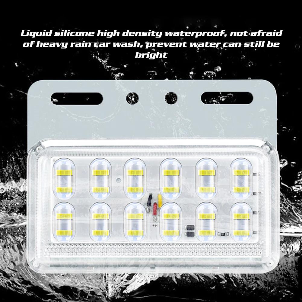 Lămpi Laterale Universale 24V 12LEDs pentru Mașină Camion Lumini Externe Mașină Lampă Semnalizare Lampa de Avertizare Lumină Spate Remorcă Camion