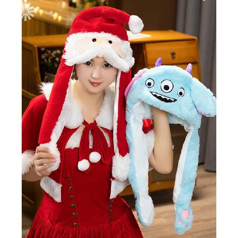Claus Santa Monster Airbag Cap Moving Christmas Decorations Performance Prop