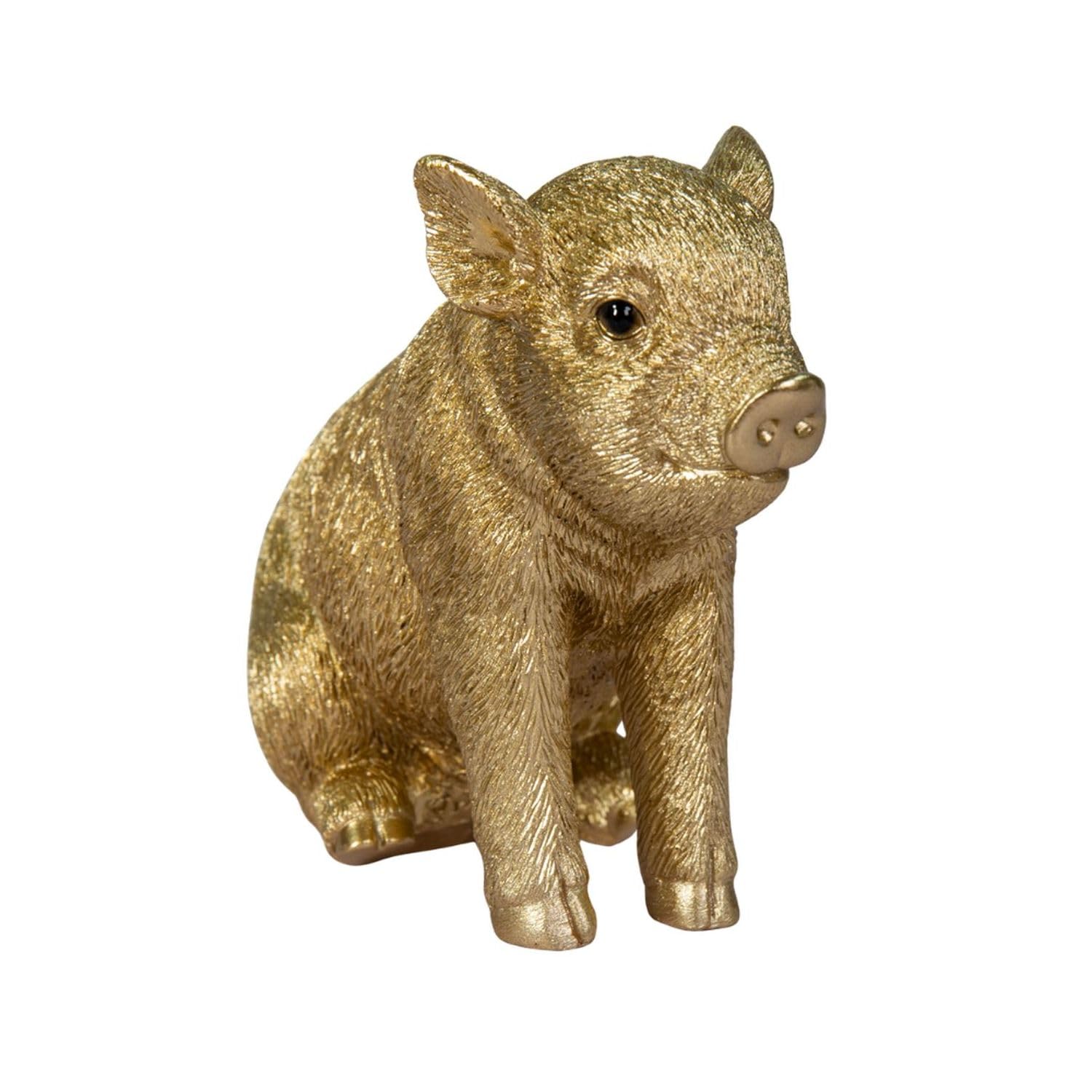 

Убия Сидящая Золотая Свинья x x см Кукла Фигурка Украшение Животное Садовый Декор Свинья (Маленький) 10.3 4.6 8.5 H13063-B-12