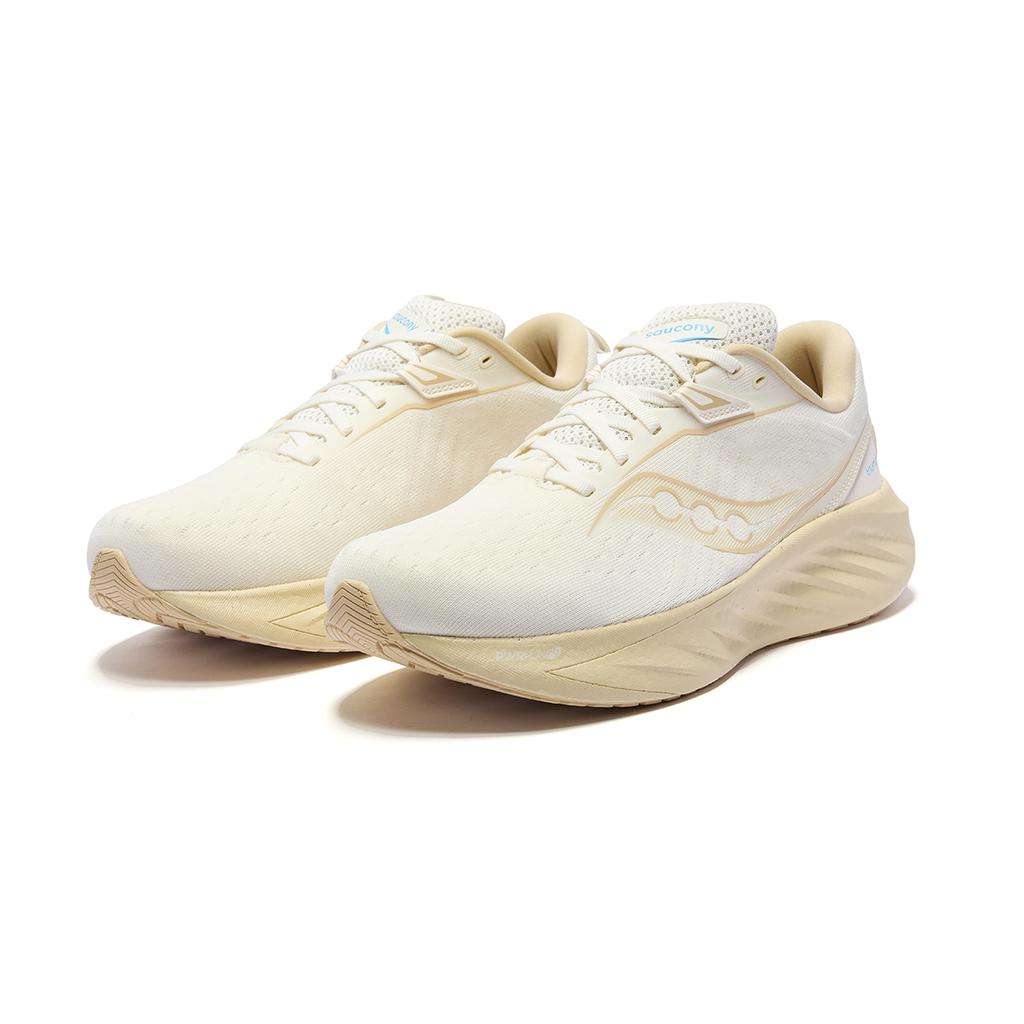 Saucony Triumph 22 Comfortable Versatile Mesh Synthetic Leather Low-Top Long-Distance Running Shoes Unisex sneaker Beige Coffee S20965-601