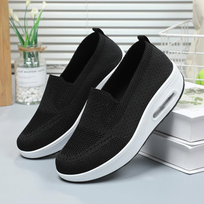 Летняя толстая подошва обувь-качалка повседневная обувь из плетеного материала парусиновая обувь для ленивых 36 чёрный 1329₽