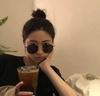 Korean Retro Half-Frame Round Sunglasses for Men & Women