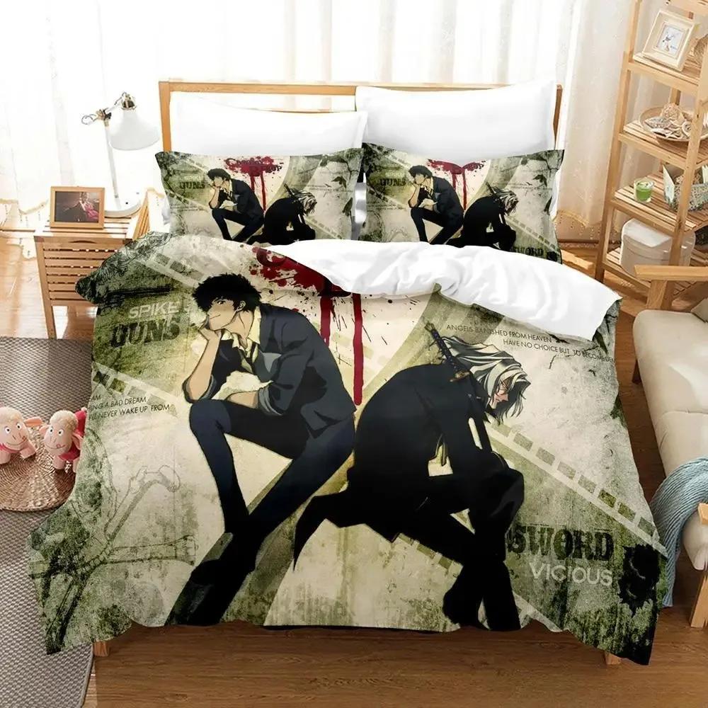 New Cowboy Bebop Beding Set Single Twin Ful Quen King-Sized Dimensionsd Dimensions Bed Linen Set Adult People Kid Bedrom Duvet cover Sets 3D Game Bed