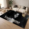 Custom Name Crystal Velvet Rug,Lana Del Rey Comfortable Anti Slip Floor Mat For Room Decoration