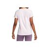 Nike Dri-Fit Letter Print Crew Neck Casual Short Sleeve T-Shirt Women Tops Light-Purple DN6685-530