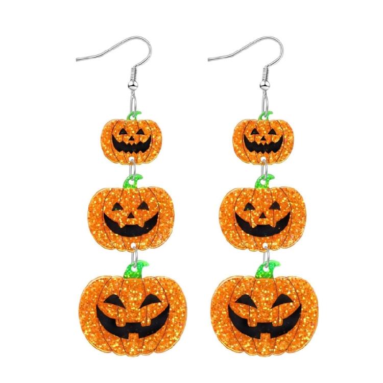 Layered Skull Bat Earrings Lightweight Acrylic Halloween Ear Pendant Jewelry For Women Spooky Costume Accessories