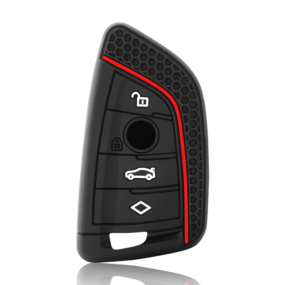 

Силиконовый чехол для дистанционного ключа автомобиля, брелок для ключей BMW X1 X3 X4 X5 X6 серии 1 2 3 5 7 G20 G02 G05 G31 G23 F34 F15 F40 IX3 чёрный