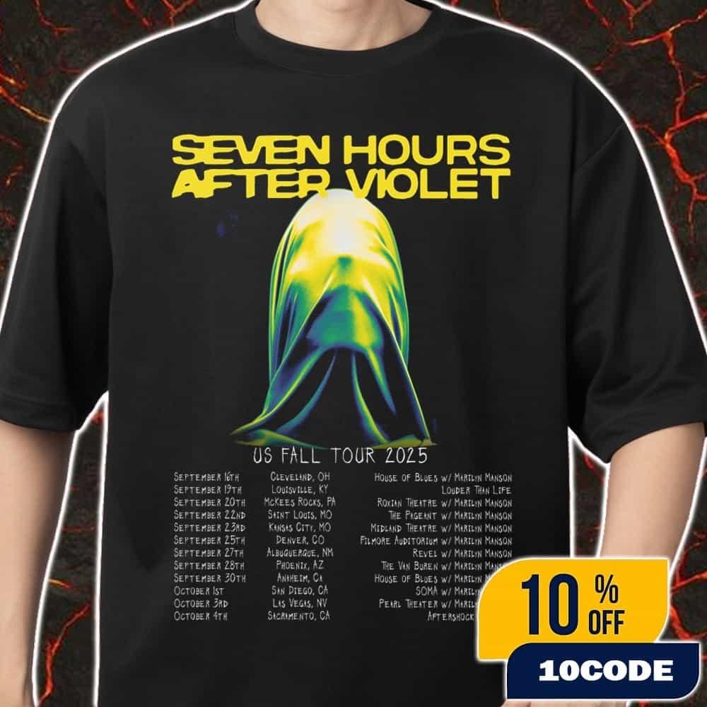 Seven Hours After Violet US Fall Tour 2026 Tour Dates Merch Unisex T-Shirt Gift L