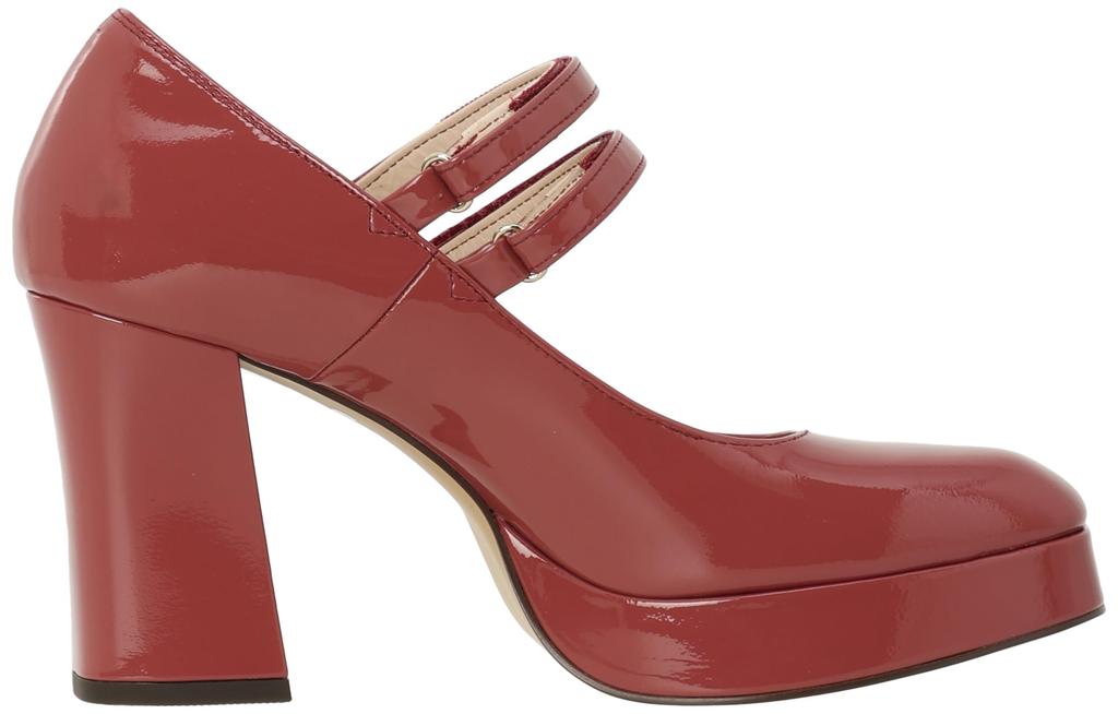 JILL STUART SHOE Women's Double Strap Platform Pumps 6520 PE, Size 23.0 Cm, E