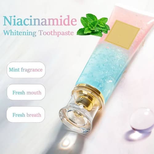 Niacinamide Whitening Toothpaste, Bright White Toothpaste, Niacinamide Toothpaste, Niacinamide Whitening Toothpaste, Fluoride-Free, Gentle Mint, Fresh