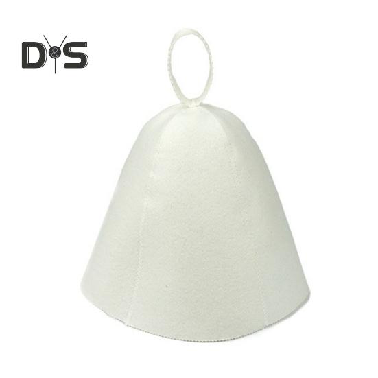 Felt Sunna Hat Unisex Vaporarium Hat Thermal Insulation Elastic Water-absorbing Hair Drying Cap Solid Color Spa Bath Accessories