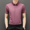 Summer Clothing Summer Casual Men's Short-sleeved Ice Silk Shirt for Young and Middle-aged People Casual Stylish Slim Shirt