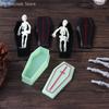 2/4Pcs Halloween Decorative Coffin Miniature Dollhouse Coffin Box Treat Coffin Prank Prop Box Model Trickery Prop Decor