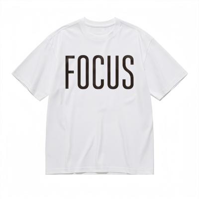 Men's Comfy Classic T-Shirt Minimalist Focus Statement Design Tee White Tops