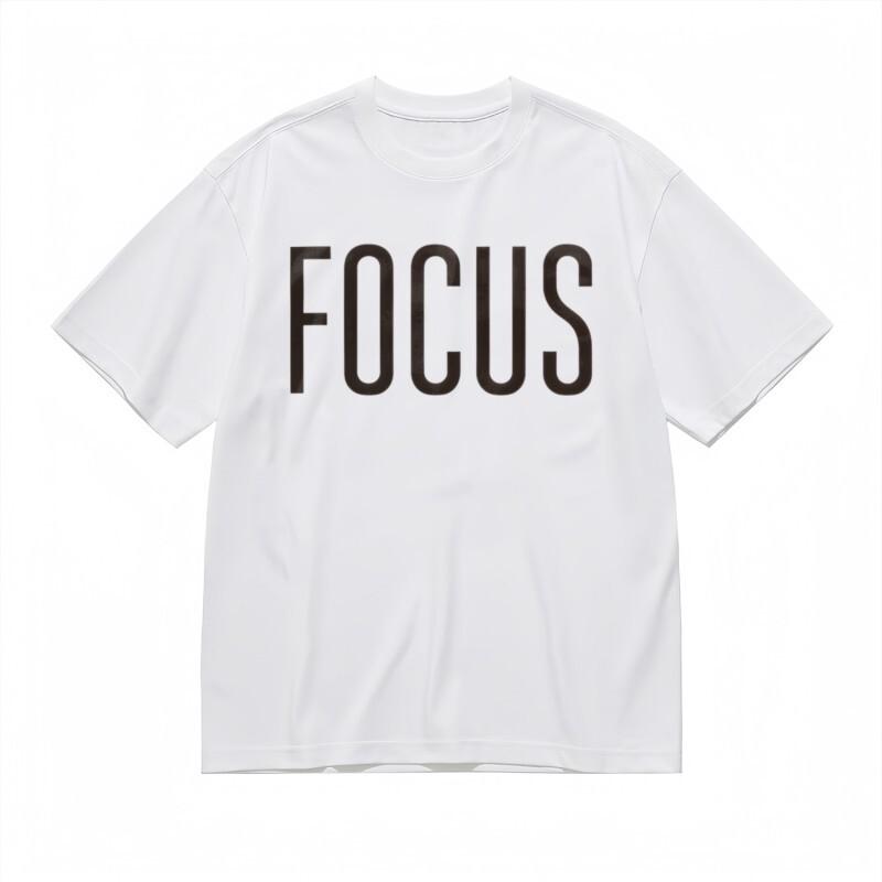 Men's Comfy Classic T-Shirt Minimalist Focus Statement Design Tee White Tops