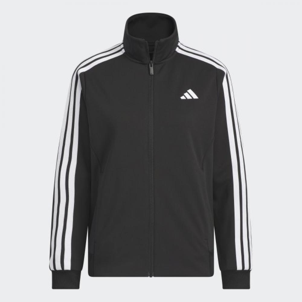 AdidaS Women S looSe Fit 3S Double Knit Track Top Made From Eco Friendly Recycled materialS