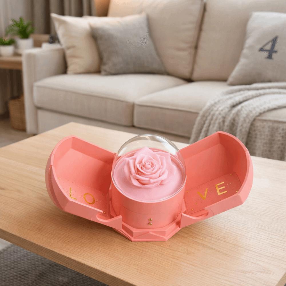 Decorative Rose Drawer Packaging Box Romantic Dried Flowers Necklace Box  Anniversary Present